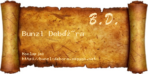Bunzl Debóra névjegykártya